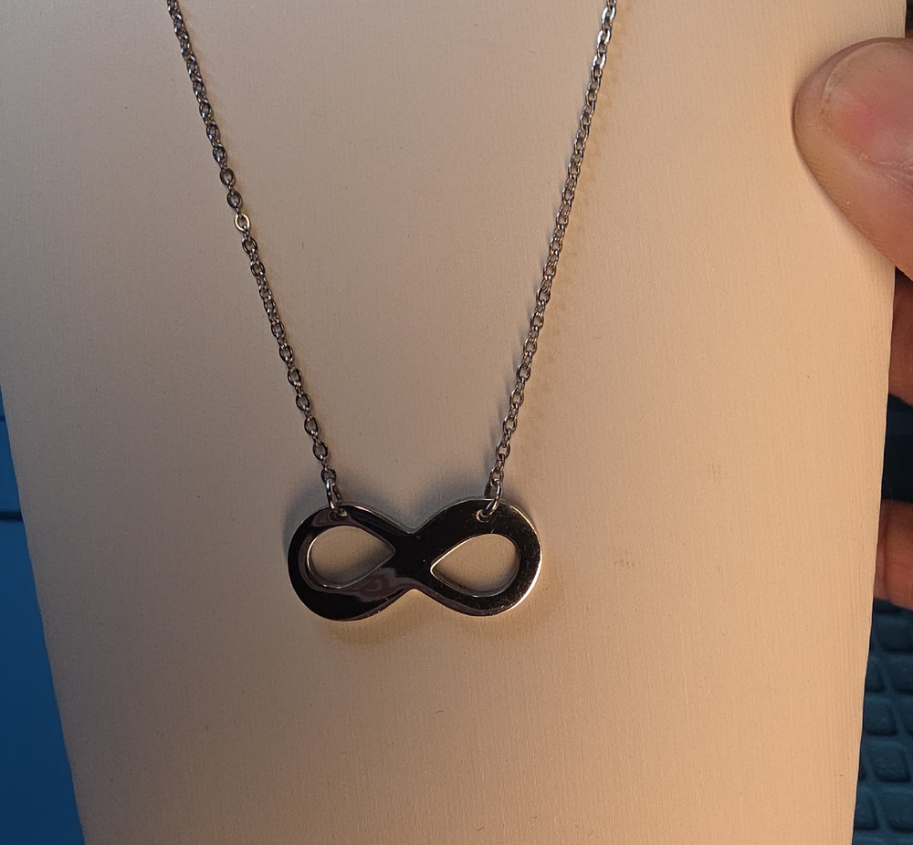 Infinity Pendant Necklace in Silver Tone - Women's Jewelry